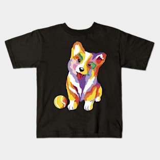 Corgi Art Kids T-Shirt